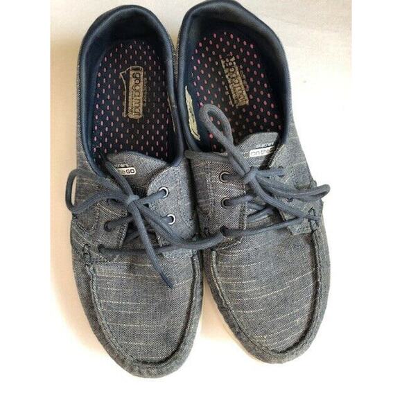 Skechers on the go resalyte boat shoes Blue white size 10 - Picture 1 of 6
